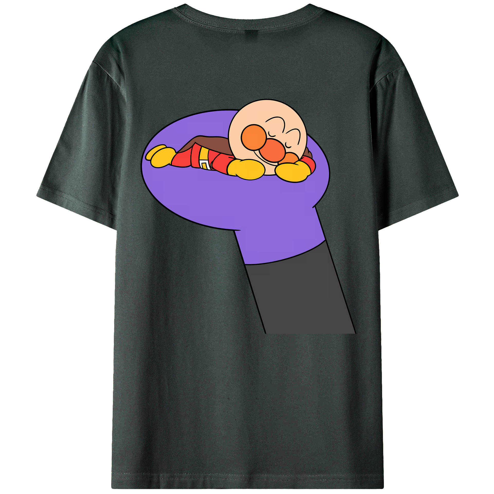 （画像用） アンパンマン Anpanman 綿100％ メンズ半袖Tシャツ（バックプリント） 通気性